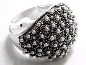 Anello Fede Sarda nido d'ape Filigrana in argento 3 colri a scelta Filu&Trama
