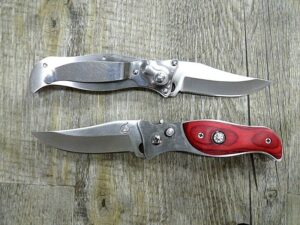 Coltello serramanico Apertura a molla in Legno (17,5cm)