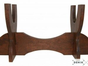 wooden stand specifically for pistols or swords