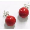 Orecchini Pallina In Corallo (0,8cm)