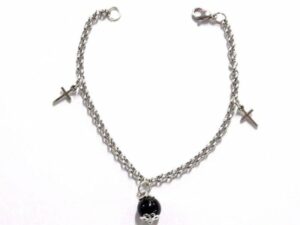 Bracciale Acciaio Su Coccu Kokos Sabegia Crocefisso