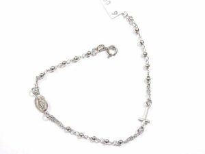Silver Madonna Rosary Bracelet