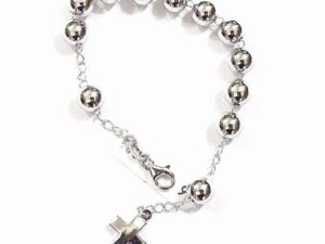 Silver Madonna Rosary Bracelet