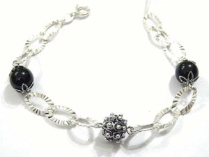 Bracciale bottone sardo filigrana Argento con Su Coccu