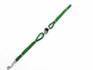 Silver Cord Bracelet Su Coccu Green or Black Filu&Trama