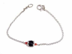 Bracciale Argento Su Coccu da adulto o da bambino con corallo portafortuna Filu&Trma