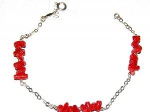 Bracciale Corallo Caucciù argento 925%°°