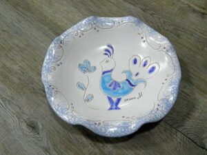 Ceramica Sarda Pavoncella Svuota tasche 19 x 6 cm) colori a scelta