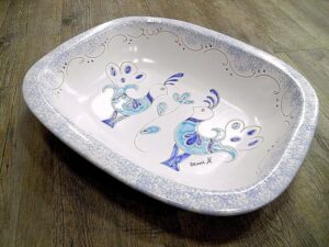 Sardinian Ceramic Pavoncella Spaghetti bowl (41x34 cm) in 3 colours of your choice