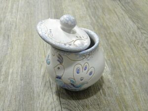Sardinian Ceramic Pavoncella Small Sugar Bowl (10 cm) choice of colours