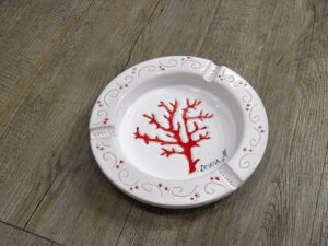 Sardinian Ceramic Coral Ashtray (16 cm)
