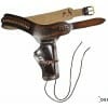 Leather belt for dark brown REVOLVER colt GUN