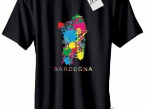 CAMISETA SARDINIA isla Splash negro UNISEX