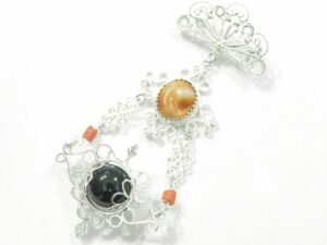 Big brooch Stroller on coccu eye santa lucia lucky charm Filu&Trama