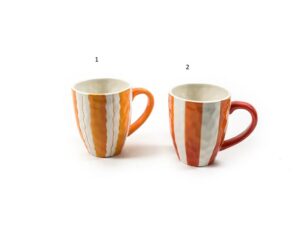 Taza de cerámica naranja grande 13X9XH.11CM