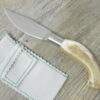 Coltello artigianale Arburesa manico in corno di Montone grezzo (18 cm)