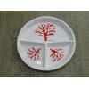 Plato redondo para 3 raciones Rojo Coral (27 cm)