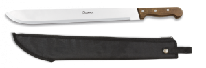 Machete manico in legno  lama da 45 cm con fodero in nylon