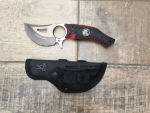 Coltello k 25 manico acciaio tattico Fodero da cintura (21cm)