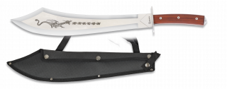 Machete Dragon lama in acciaio  manico in legno (59,5cm)