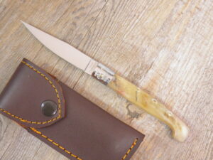 Coltello Pattada Manico in Corno Di Muflone grezzo lama da 9 cm (21cm)