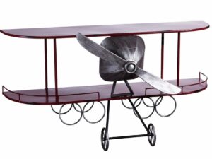 Aeroplano Mensola porta bottiglie bicchieri da vino Decorazione da parete Metalo