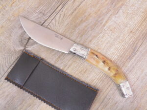Handmade Arburesa mouflon horn skinning knife (24cm)
