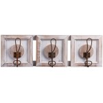 Appendiabiti In Legno E Metallo 3 Ganci