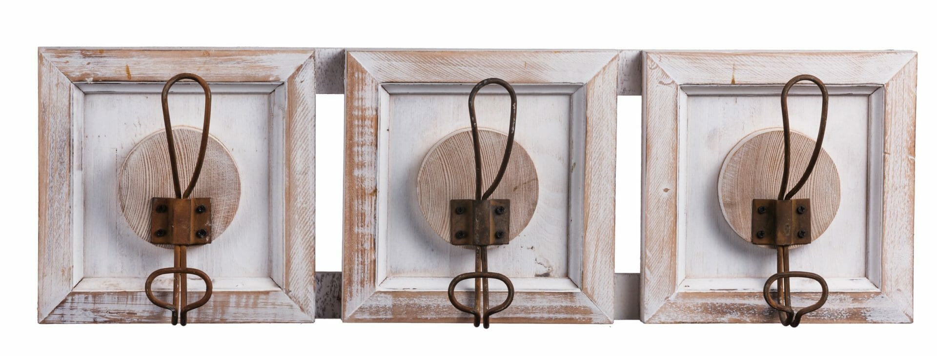 Appendiabiti in legno e metallo 3 ganci