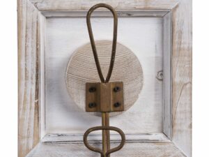Appendiabiti in legno e metallo 1 gancio