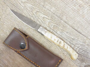 Coltello Pattada lama Damasco Manico in Corno Di Montone (20,5cm)