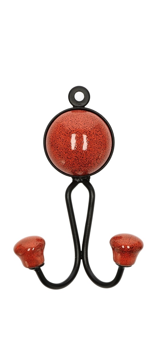 Ceramic And Metal 2 Wall Hooks (H12Cm) - Lady M Sardegna Ceramic And Metal 2 Wall Hooks (H12Cm) - Lady M Sardegna