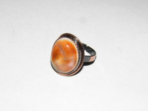 Saint Lucy's Eye Ring Mounted on Copper