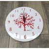 Ceramica Sarda Corallo Rosso Orologio Da Parete Tondo 3 misure