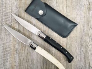 Coltello Pattada Manico in Corno Di bufalo o osso tibia (24cm)