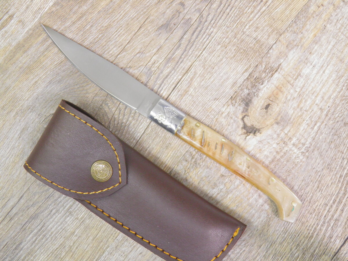 Coltello Pattada Manico in Corno Di Muflone grezzo (24cm)
