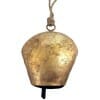 Mamuthones cencerro de vaca con cuerda de metal dorado (20 x 17 cm)