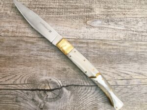 Coltello Pattada Manico in Corno Di Bue lama da 11cm (24cm)