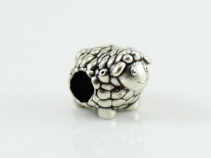 Two-tone sterling silver charm for sinnus filu & trama bracelet