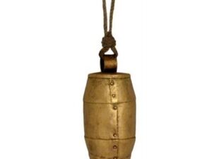 Campanaccio DORATO GRANDE CON CORDA scacciapensieri  (15 x 6 cm)