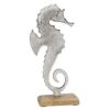 Caballito de mar de apoyo 11X7X H.25 CM en madera y metal