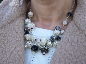 Important necklace on coccu and Sardinian filigree buttons 20 pendants