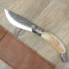 Coltello artigianale Arburesa in muflone lama forgiata da scuoio (27cm)