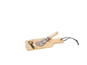 Tagliere in Bamboo con 1 coltello da formaggio 23 x 9 cm