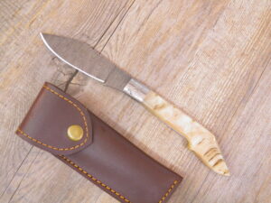 Coltello Foggia Antica Damasco Manico In Corno Di Muflone Coltello Storico Sardo  (24Cm)