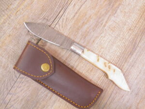 Coltello Foggia Antica Damasco Manico In Corno Di Muflone Coltello Storico Sardo  (24Cm)