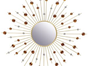 Specchio dorato con raggi decorazione dimensione 58 cm