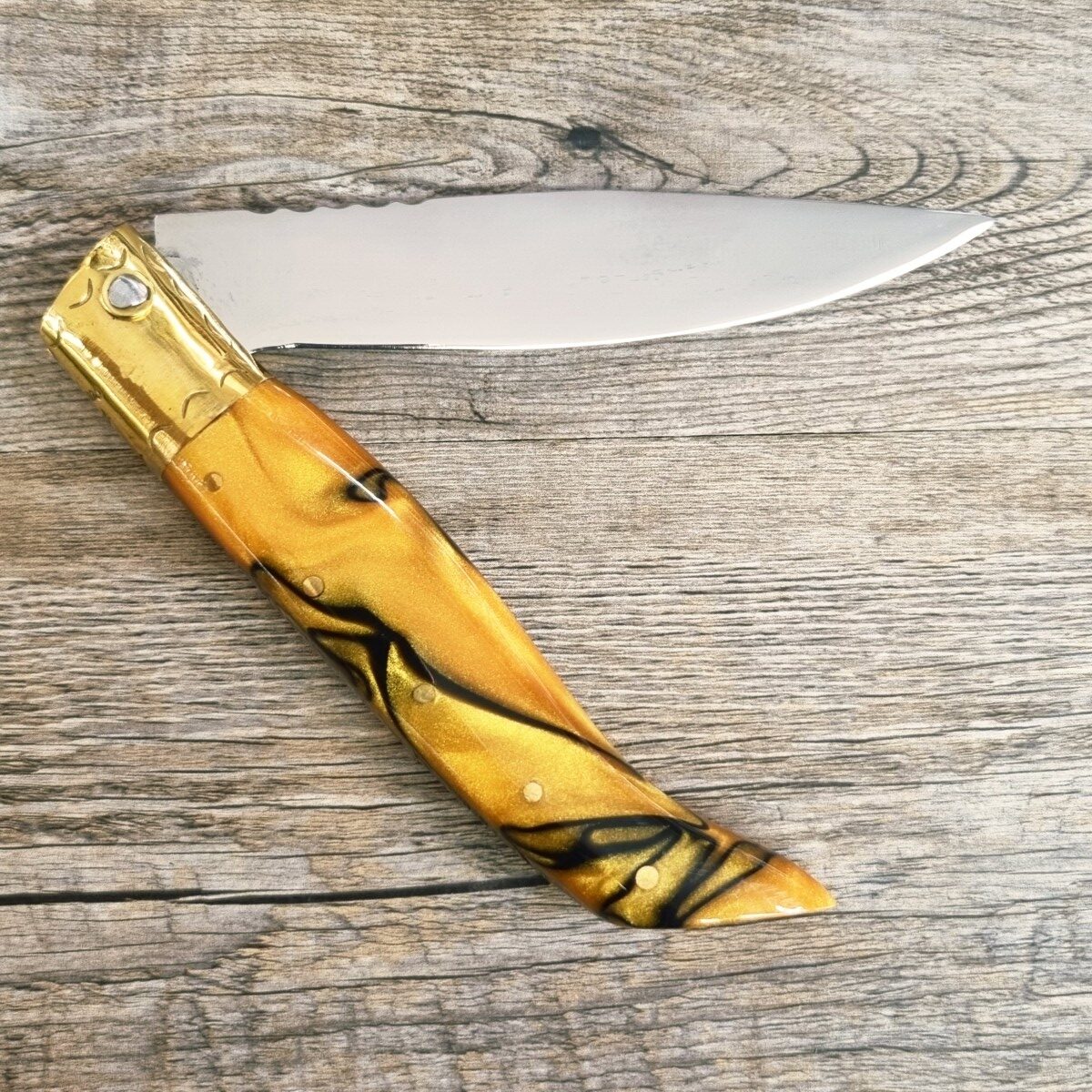20260705_115730 Coltello Artigianale Arburesa Manico In Resina Pigmentata Da Scanno (24 Cm) - Lady M Sardegna