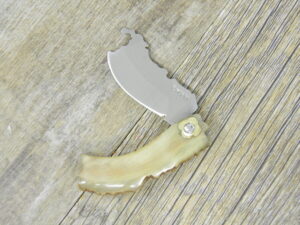 Coltello artigianale sagoma isola sardegna Pattada Corno muflone (9,5Cm)