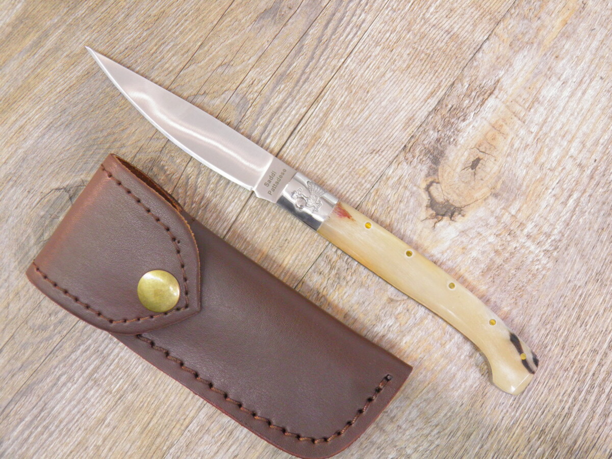 Pattada Knife Muflon Horn Handle raw blade 9 cm (21 cm)